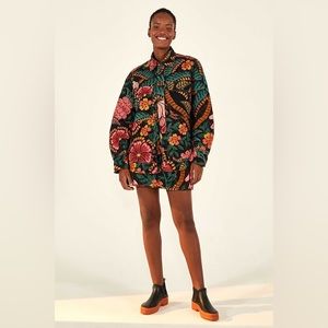 NWOT Farm Rio Floral Oversized Canvas Jacket